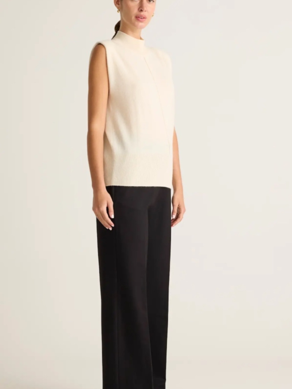 Quince Ultra-Stretch Ponte Trouser, Black